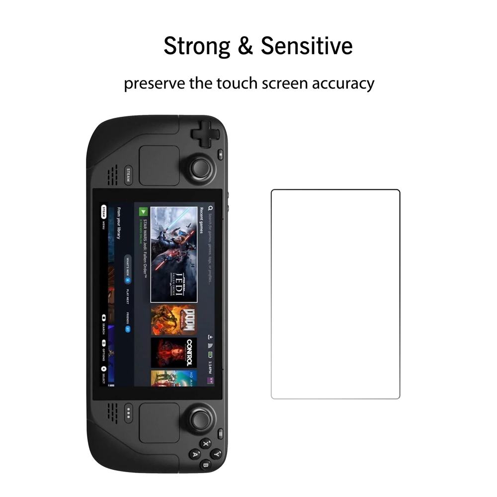 Screen Protector Compatibel Met Stoom Dek (7Inch) (3 Pack) gehard Glas Case Vriendelijke [9H Hardheid]