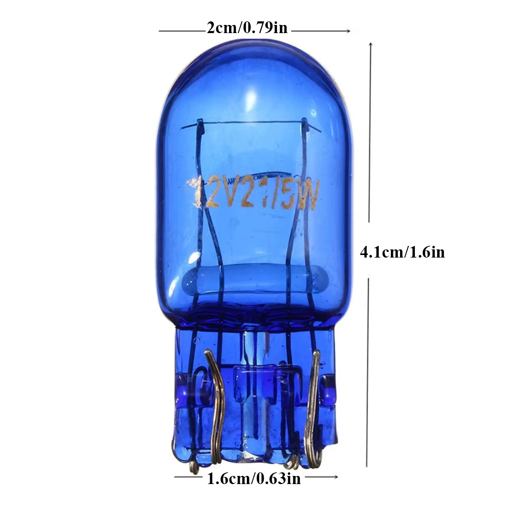 1/2/4 st  t20 580 7443 w21/5w 12v w3 x 16q naturligt blått glas stopp broms bak bil signal sidolampor ljus lampor
