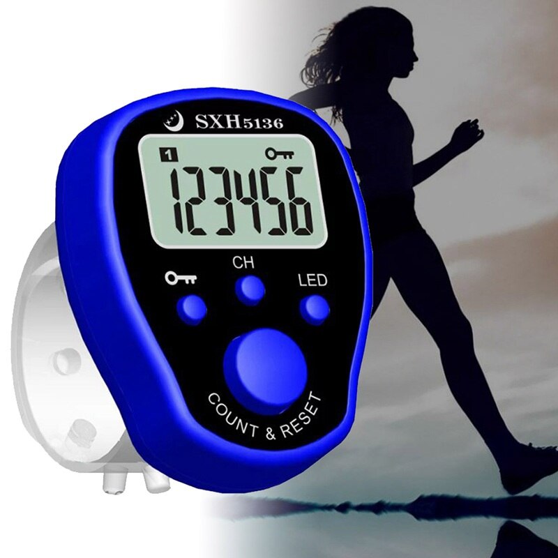 five-channel chanting counter finger electronic counter chanting multi-function point counter bIue