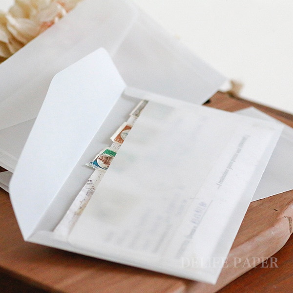 (10 Stuks/partij) Blanco Doorschijnend Papier Envelop Enveloppen Transparant