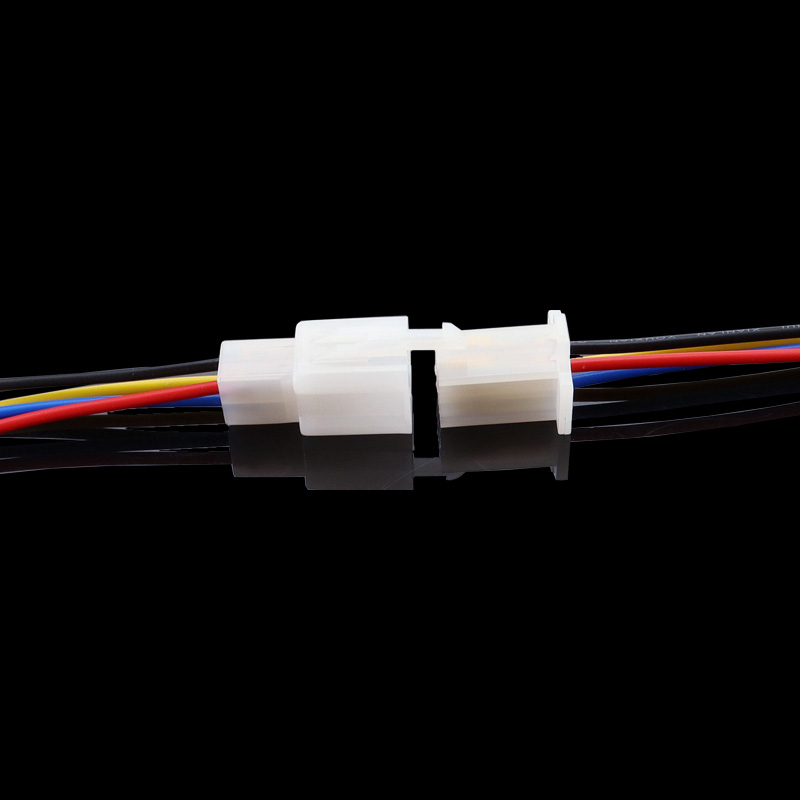 1 set 4 -polige elektrische draadconnectoren, stekkerset voor auto's, inclusief kabel/totale lengte 21cm