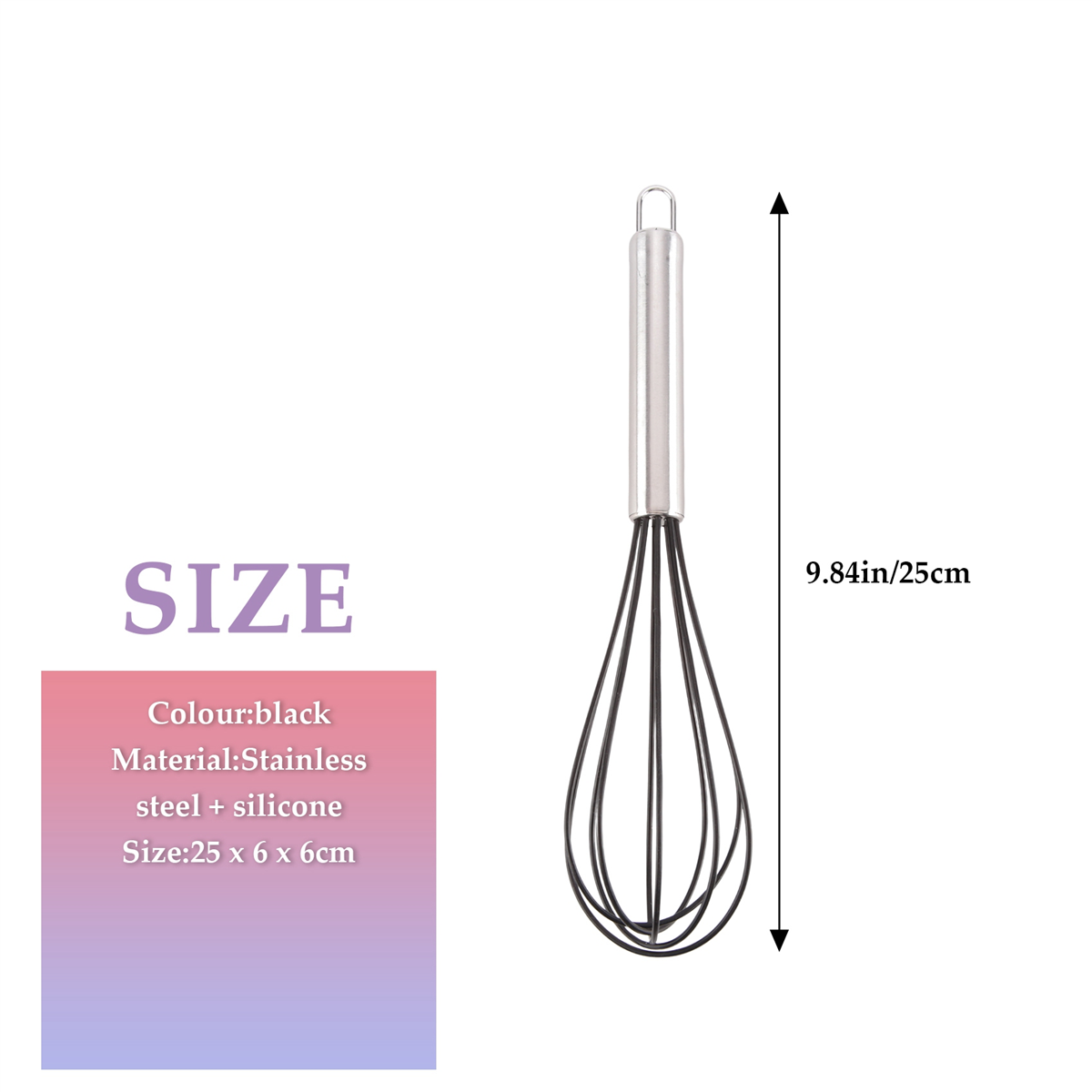 Siliconen Keukengarde, 10 Inch Siliconen Garde Eierklopper, Zeer Stevige Keukendraadballon 600 ° F Hittebestendig