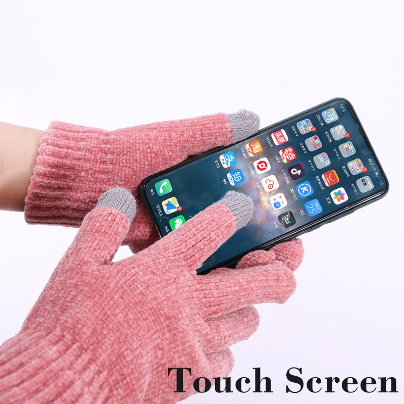 Conjunto de luvas e cachecol de malha com 3 peças, acessórios de inverno para mulheres e homens, orelhas quentes, gorros de tricô, com forro, lenço e luvas