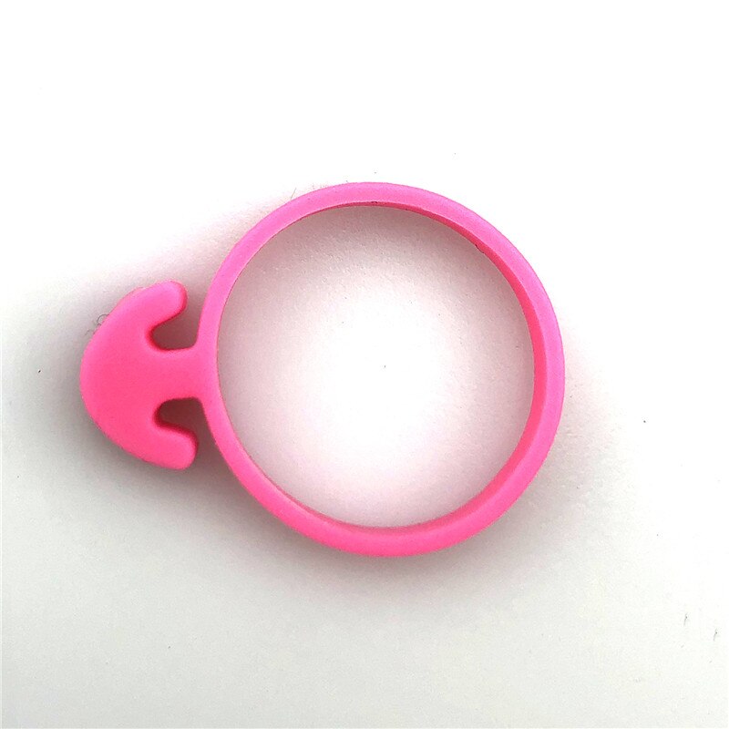 10 geladen siliconen borgring Pastry tassen kabelbinder afdichting ring: Roze