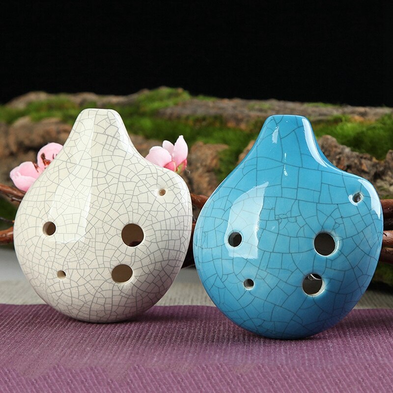 Harmonie 6 Gaten Sopraan C Keramische Ocarina - Dexterous, Te Leren, goed Voor Beginner & Grote Crack