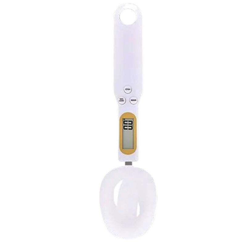 Portable Measuring Spoon Digital Electronic Food Spice Sugar Scale Kitchen Food Measuring Scale Accurate Kitchen Tool: 1 pcs White