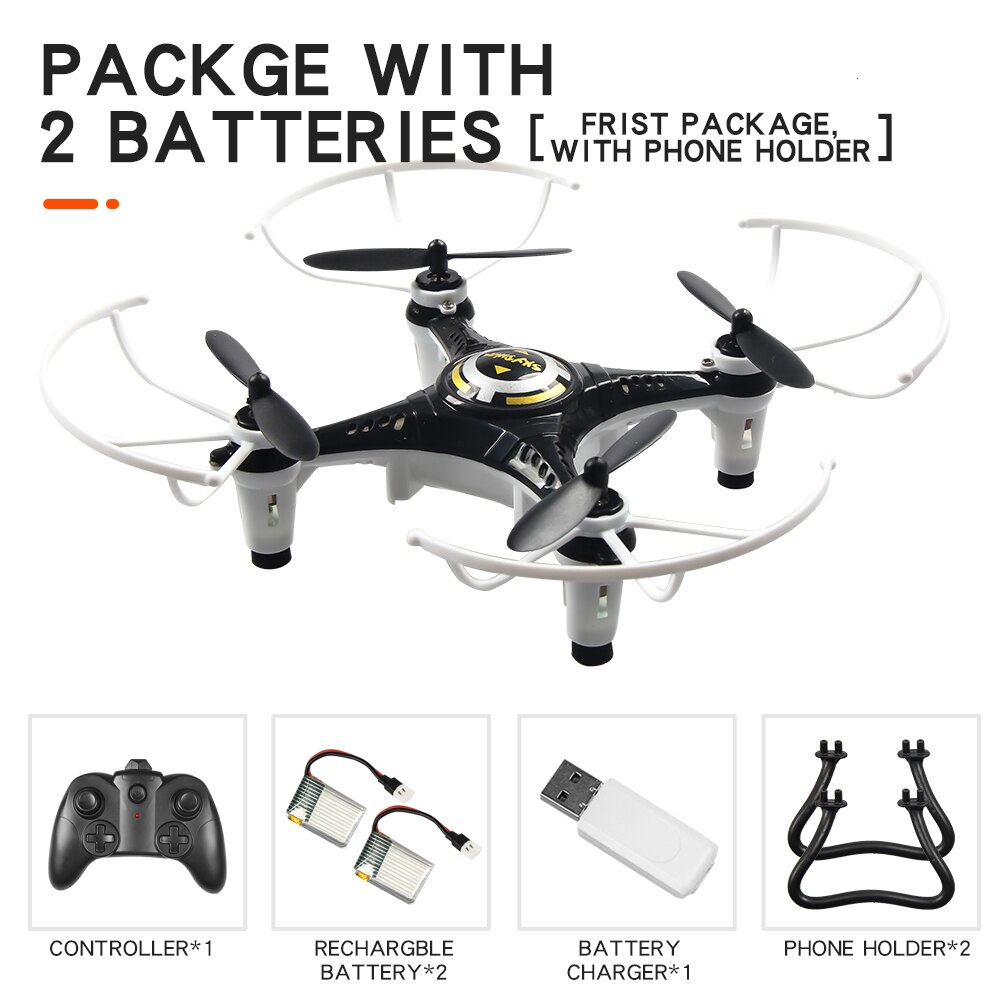 Mini Drone Met Hd Camera Pocket Wifi Rc Quadcopter Selfie Opvouwbare Dron Kinderen Outdoor/Indoor Speelgoed: Black with feet 2B