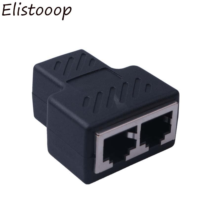 1 Naar 2 Manieren Lan Ethernet Kabel Adapter Lan RJ45 Extender Splitter Voor Internet Kabel Verbinding 1 Ingang 2 Uitgang