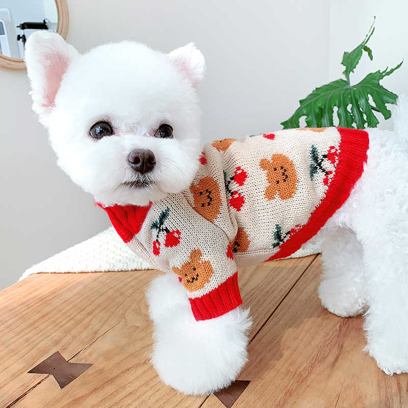 Christmas Dog Clothes Cat Sweater Coat Winter Dog Costume Outfit Garment Dachshund Poodle Pomeranian Bichon Schnauzer Clothing