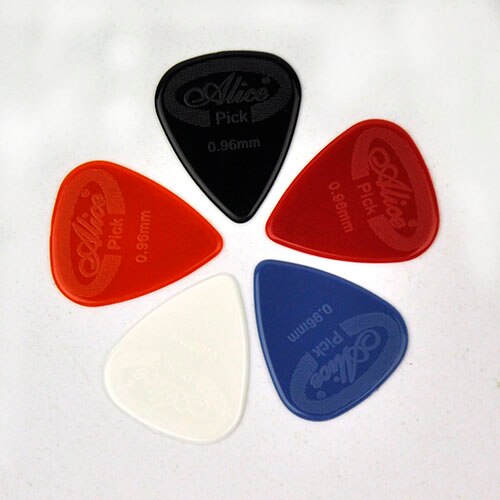 Alice-Lote de 500 Uds. De púas antideslizantes de nailon para guitarra, 0,58/0,71/0,81/0,96/1,2/1,5mm,: 0.96mm