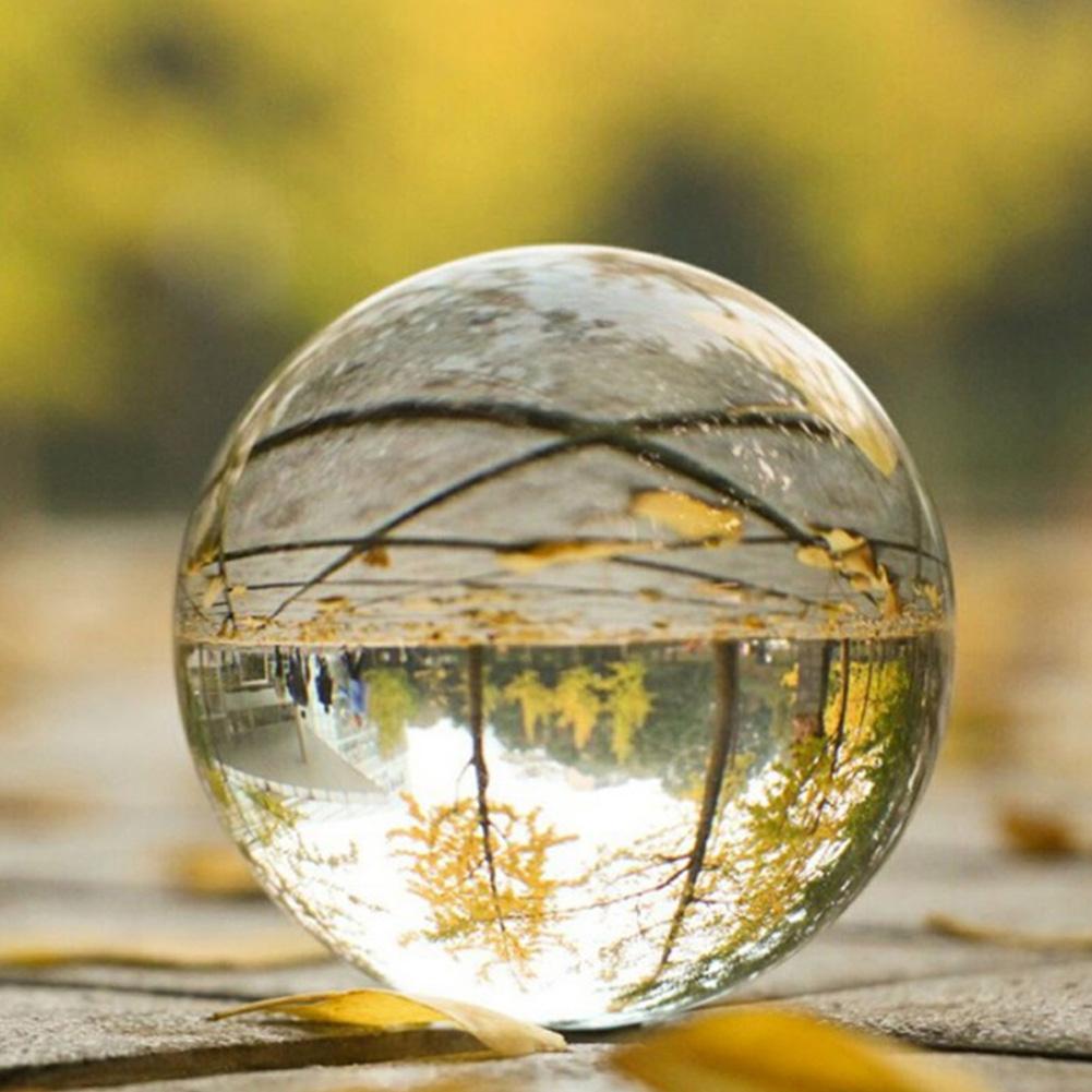 Bola de cristal grande transparente bola de cristal suerte Arco Iris foto bola de cristal