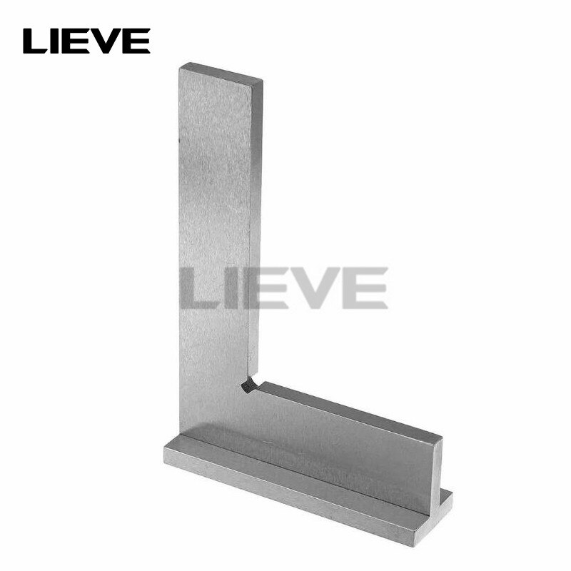 High Accuracy Carbon Steel Flat 90 Degree Right Angle Ruler with Seats Engineer Tool 50x40/75x50/100x70mm Measuring Ruler