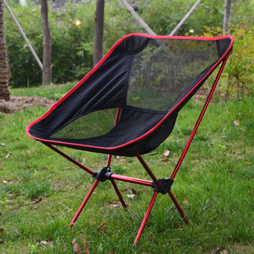 Camping folde måne stole udendørs fiskeri strande ryglæn sæde camping grill stole have ultralette kontor møbler til hjemmet