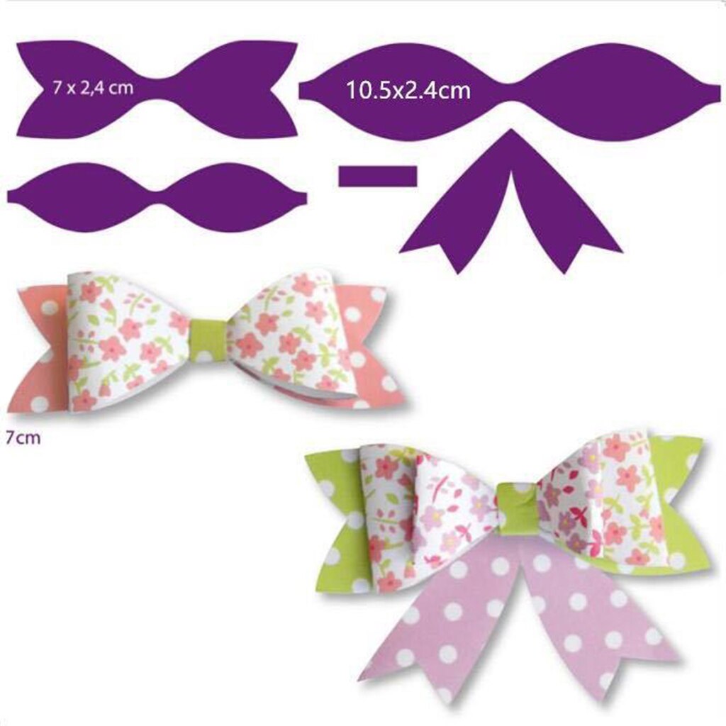 Bowknot Bow Metal Cutting Dies Stencils DIY Scrapbooking Die Cuts Embossing Paper Cards Craft Album Decor for Girls Kids