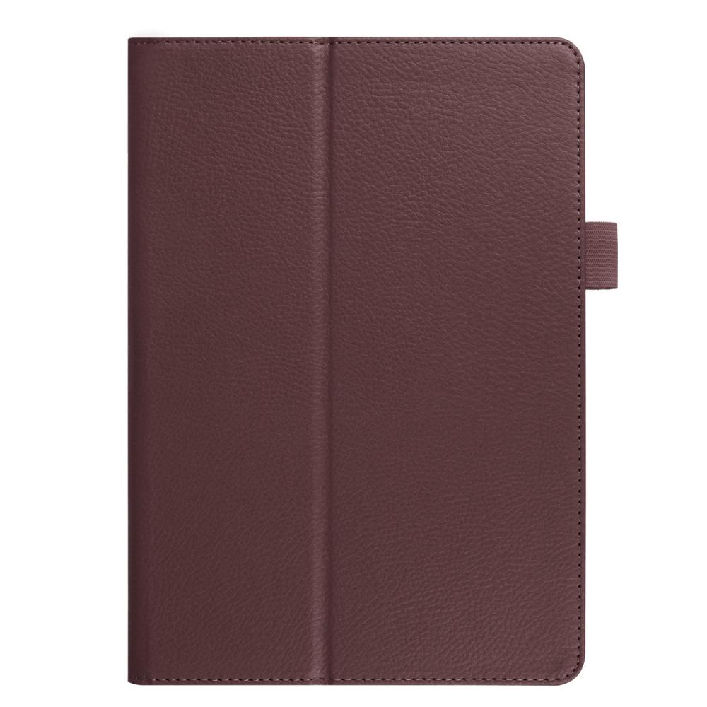 Premium pu leren hoesje voor samsung galaxy tab 3 10.1 gt-p5200 p5210 p5220, slanke hoes voor samsung tab 4 10 sm-t530 t531 t535 hoesje: Bruin