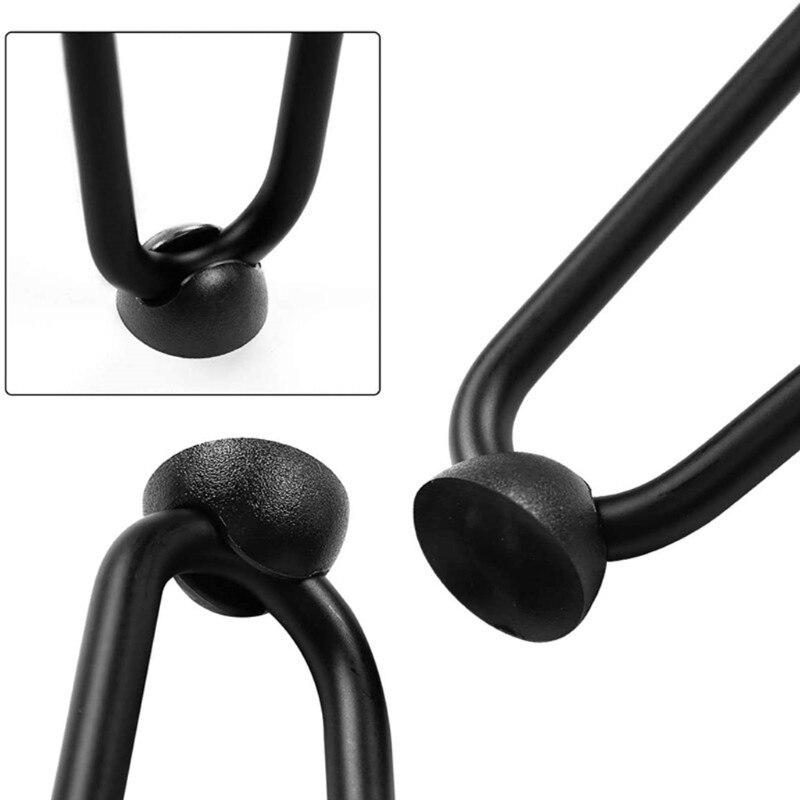 Patas de muebles negras de 8 &quot;, patas de mesa de Metal para armario, resistentes, horquilla de 2 varillas, pata de mesa, soporte de escritorio DIY, paquete de 4