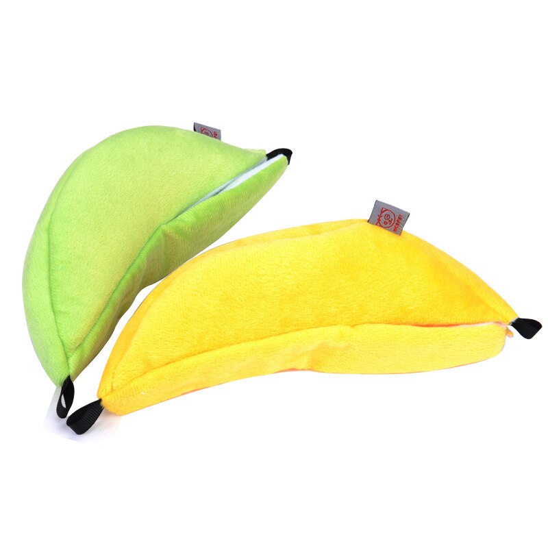 Nido de algodón para hámster con forma de plátano, casa, litera, juguetes, jaula para planeador de azúcar, hámster, Animal PEQUEÑO, suministros para mascotas