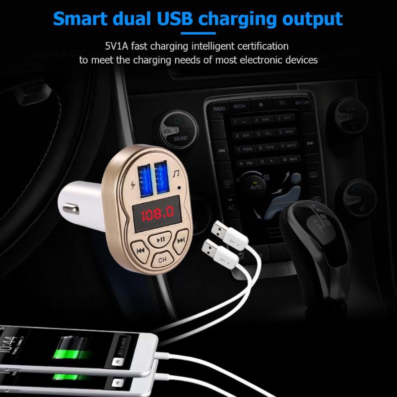 FM Transmitter Wireless FM Radio Modulator Car Bluetooth-compatible Adapter MP3 Player with Dual USB 5V 3.1A