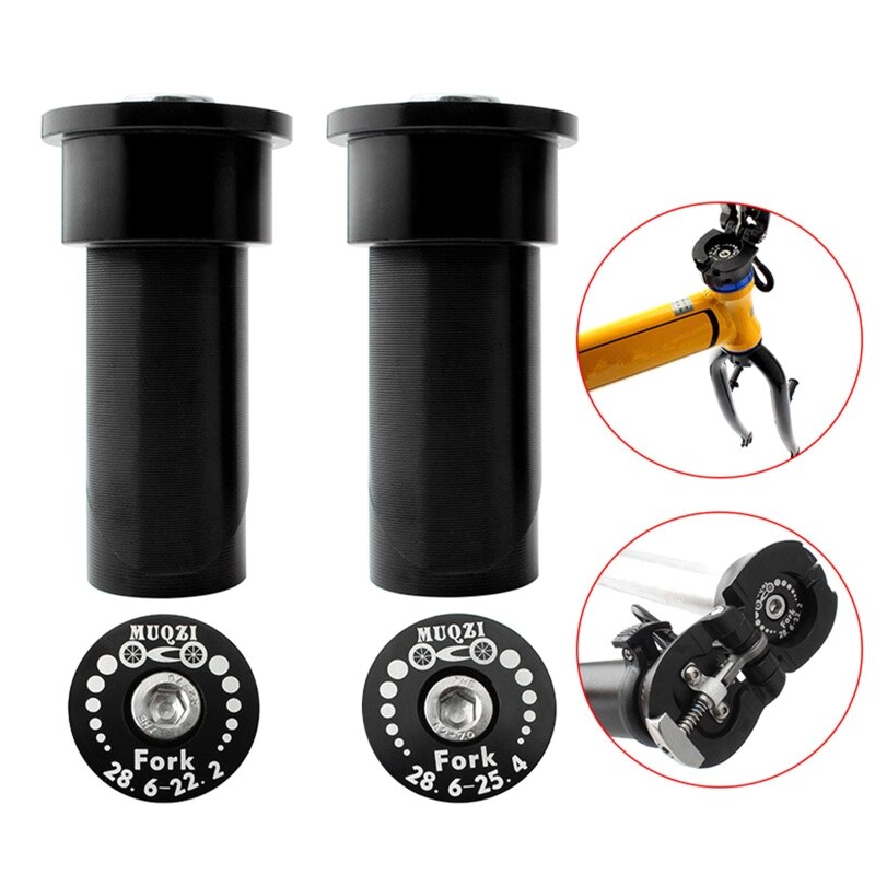 Horquilla de bicicleta plegable, adaptador para expansión de tubo, 22,2/25,4mm a 28,6mm, ciclismo