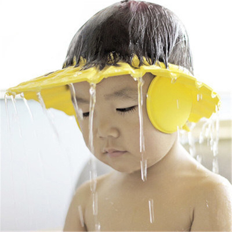 Baby børn beskyttelse øre øje sikker pleje shampoo badning badekåbe vandtæt vask hår skjold justerbar elastisk hætte
