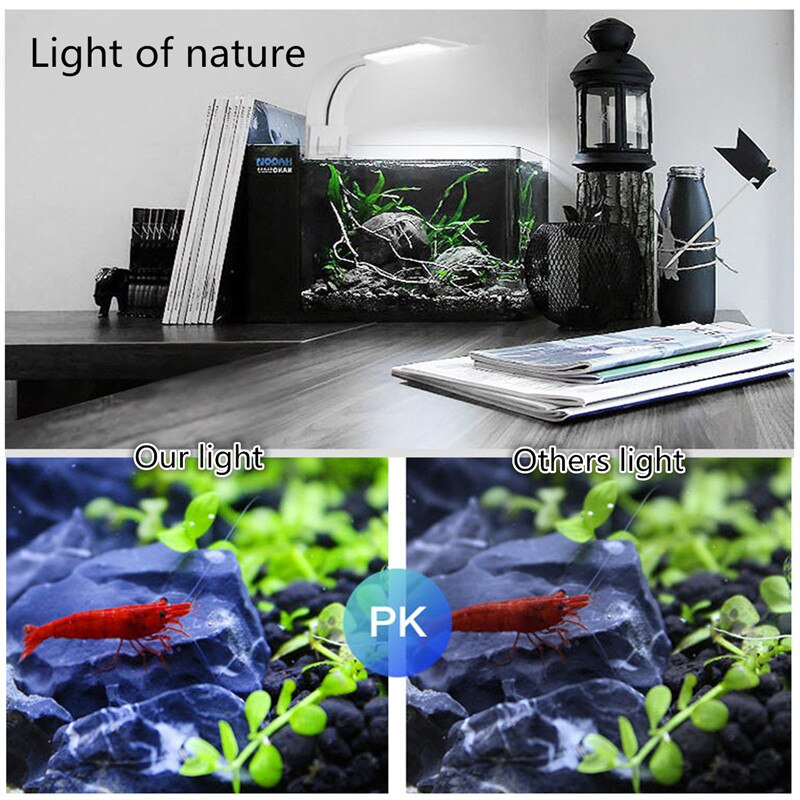 Ac220v 15w aquarium led verlichting clip op dubbele lamp zoetwaterplanten kweeklamp led aquarium voor nano-aquaria eu stekker