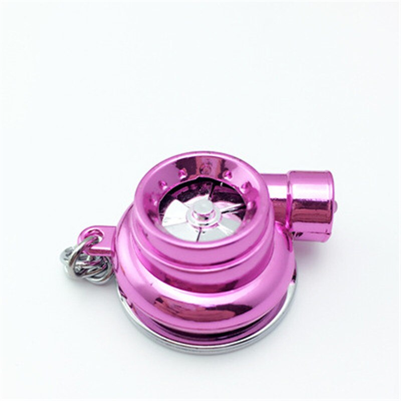 Mini Turbo turbocompresor para coche, llavero con anilla giratoria, llavero con luz: 02