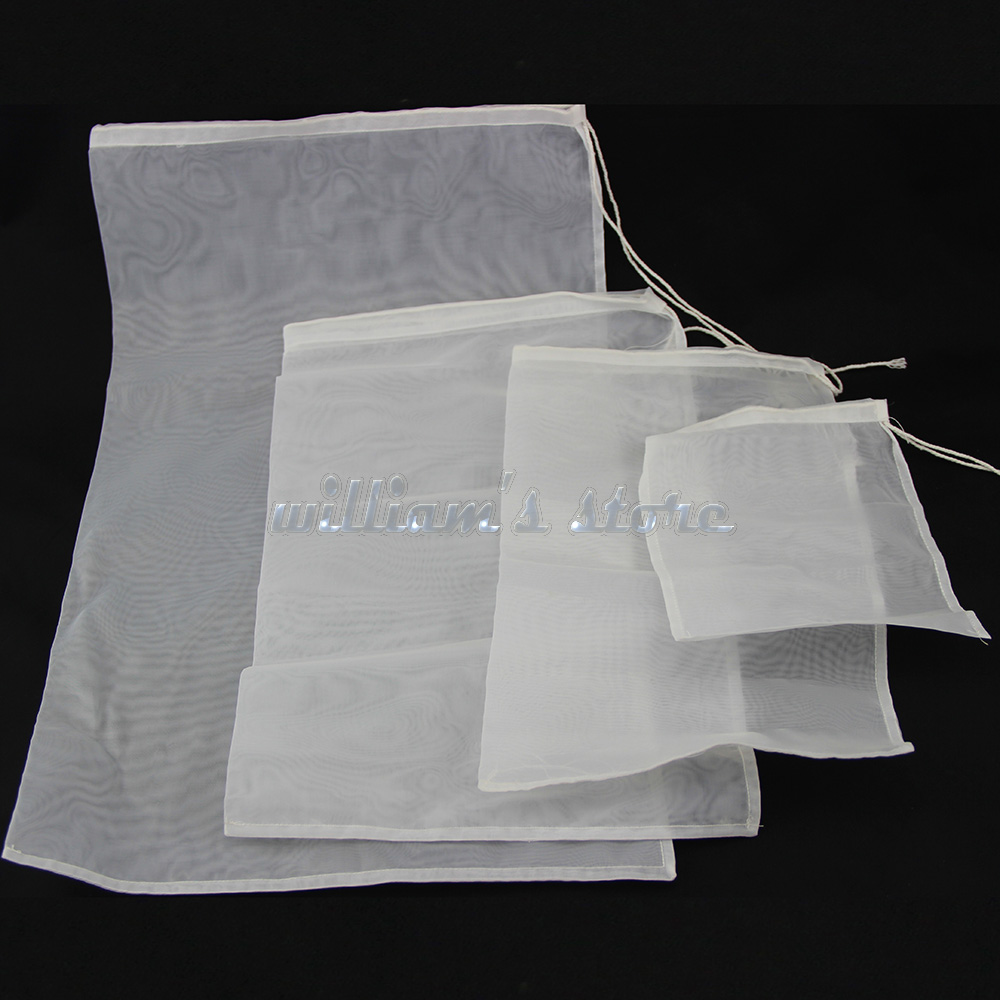 5 kpl 100 mikronin nylon homebrew elintarvikelaatuinen viljahumala kiehuva suodatinpussi 15x 20cm erä kotiolut viini kahvi ämpärisuodatin