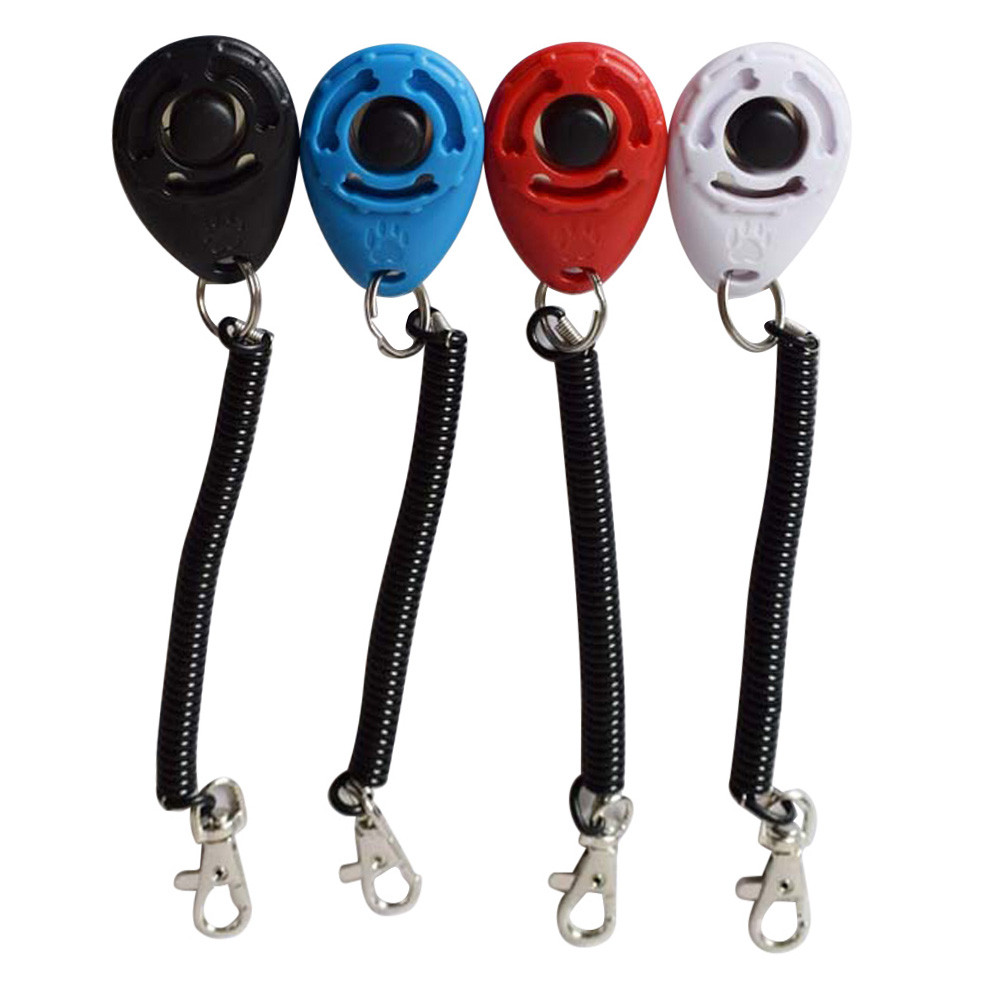 4 Stuk Hond Pet Klik Clicker Training Trainer Hulp Wrist Strap Pet Trainning Tool C7731