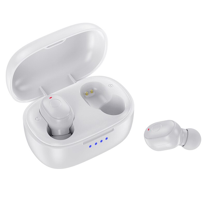 Bluetooth-kopfhörer mit 5.0 ohrhörern, 500- mah-ladebox 9d stereo-touch-sport-ohrhörer mit mikrofon: Weiß