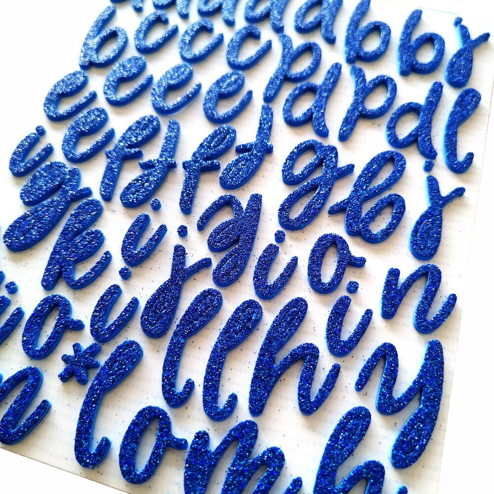 CRZCrafter Foam alphabet Stickers Glitter for Scrapbooking Card making Journal embellishments decoration