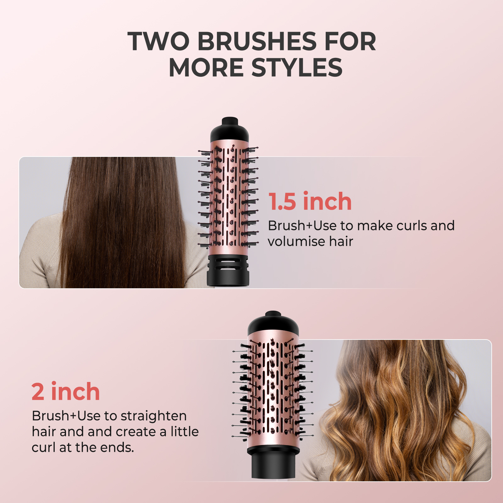 3 in Hair Dryer Brush Rotating Blow Dryer Brush Air Styler Electric Hairdryer Air Spin Brush Set Curling Iron Comb