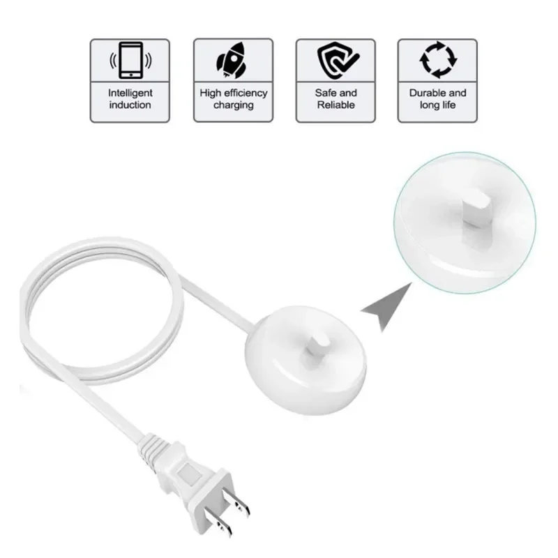 Electric Toothbrush Charger Base for Oral B Type 3757- EU/US Plug 220V 240V Replacement Charging Cord for Oral B Pro 1000 3000