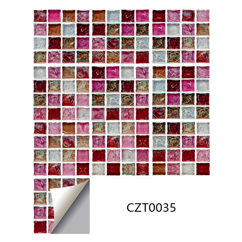 Mandala Crystal Wall Stickers Waterproof And Oil-Proof Kitchen Bathroom Home Decoration Self-Adhesive Ceramic Tile Wall Decora: pattern 15