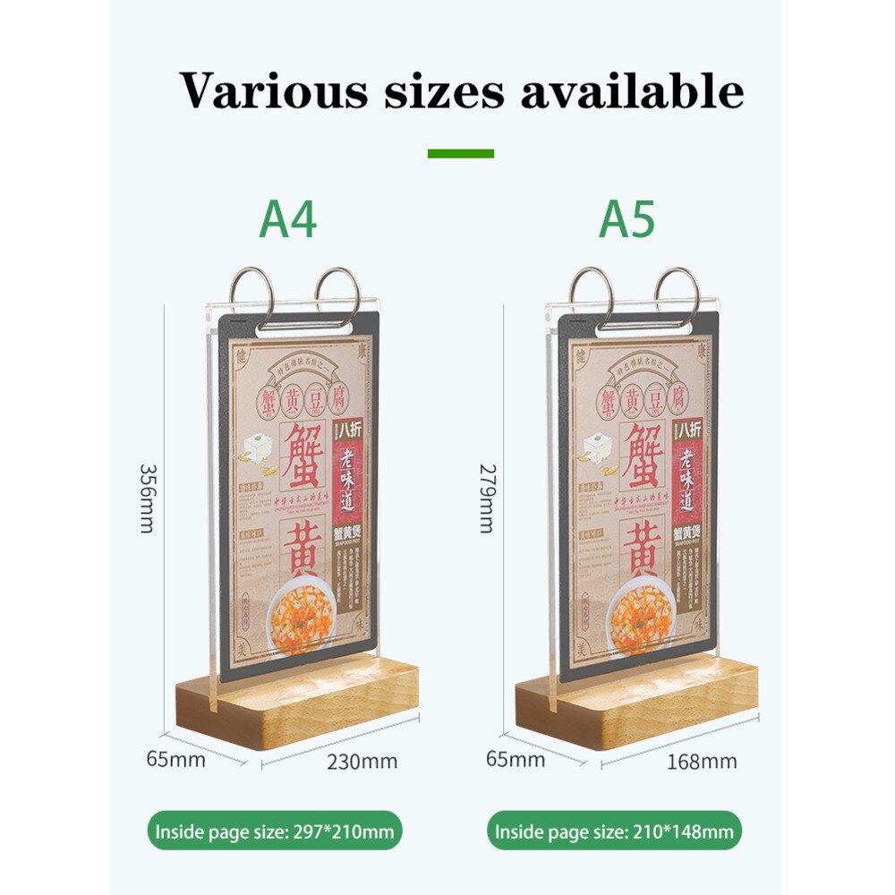 Lot De 4 Présentoirs De Table A5 En Acrylique - Étiquettes De Prix A5 - Avec Socle En