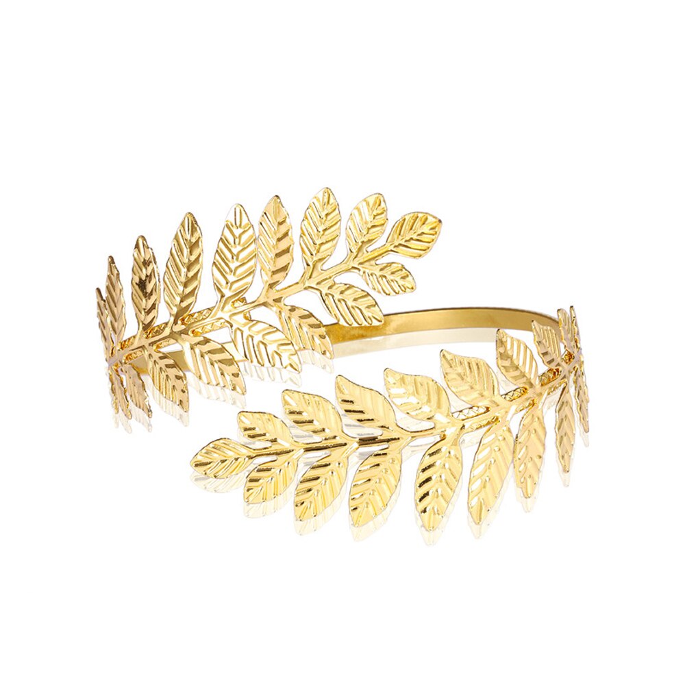 Vintage Gold Leaf Bracciale In Metallo Aperto Del Braccio Del Braccialetto per Le Donne di Personalità di Modo Del Polsino Del Braccialetto Della Boemia Dei Monili Regali
