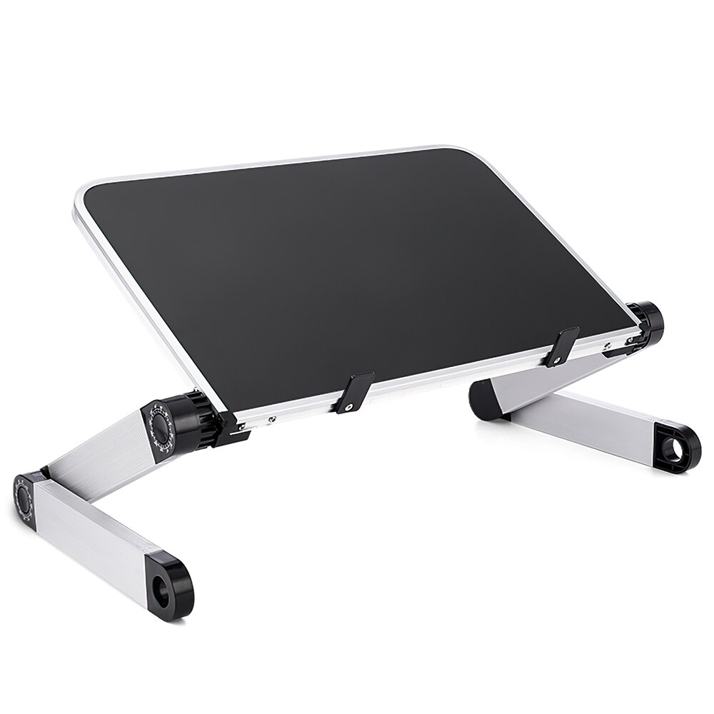 SPASH 360 Degree Adjustable Aluminum Computer Table Portable Ergonomic Laptop Table Desk Stand for Living Room Bed Book Stand: Black