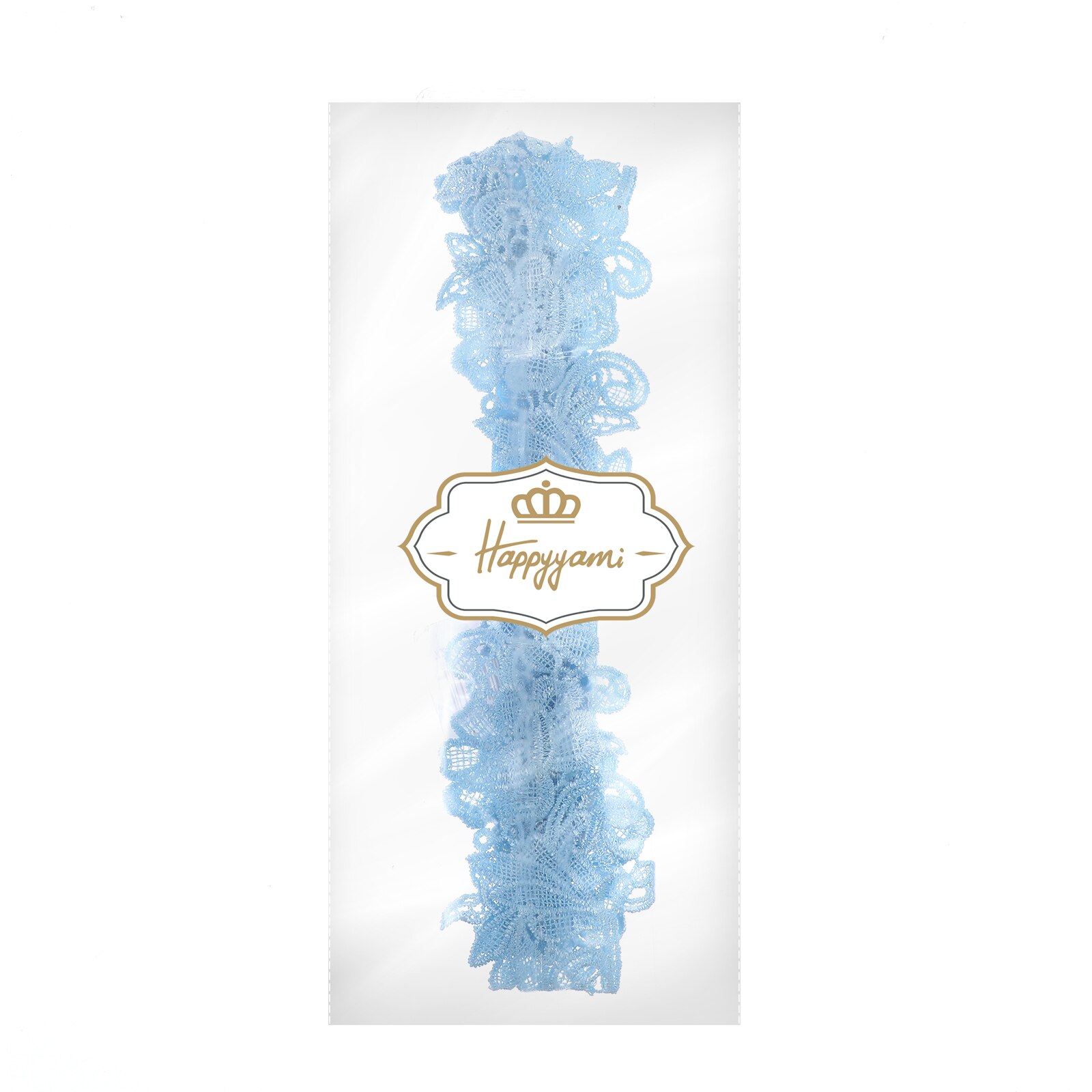Happyyami 2 Stuks Bruiloft Kousenband Set Kant Garters Belt Bruid Kousenband (Sky-Blauw)