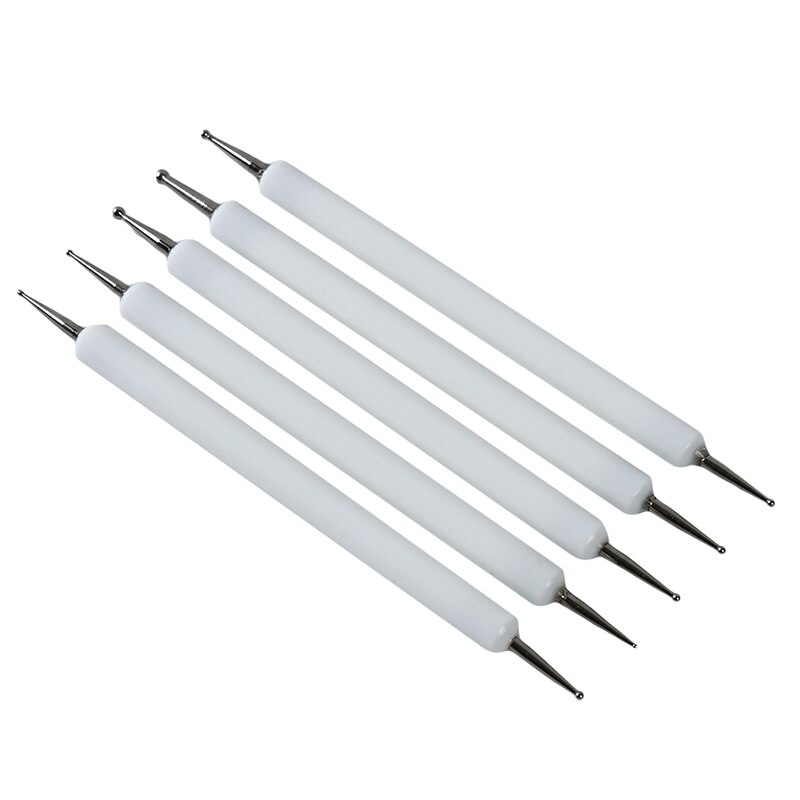 Pinceles de pintura bolígrafo de doble cabeza escultura tallada herramientas de arte artesanía cerámica muñecos de arcilla herramientas clavo punta pluma 5 unids/pack