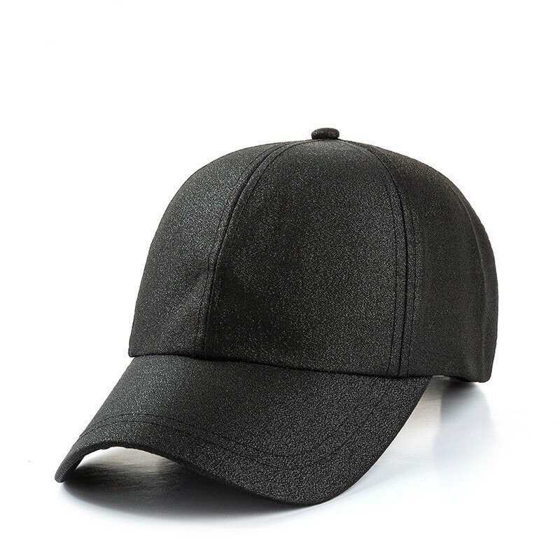 Glitter Baseball Cap Women Snapback Hip Hop Cap Female Sequins Shine Cotton Hats Men Outdoor Hat Bone: black