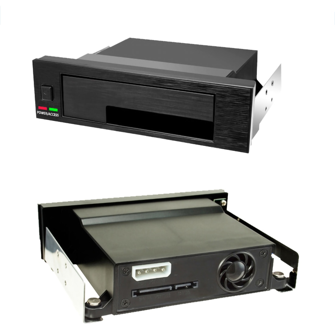 Internal Single Bay Tray-Less Mobile Rack Enclosure LED Indicator Support -swap for 2.5 3.5 Inch SATA HDD Storage Box