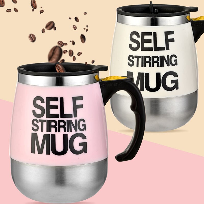 Tasse de agitation automatique de tasse isolée par Double de tasse thermique d'acier inoxydable de 450ml pour la force magnétique de tasse d'agitation d'individu de lait de café