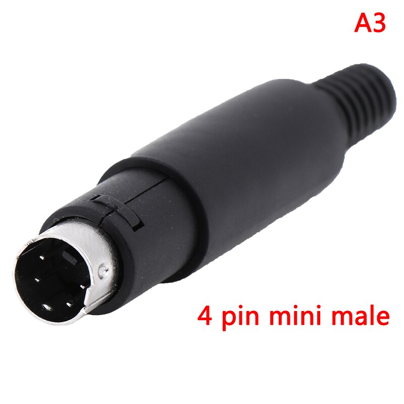 1PC Mini DIN Plug Socket Connector 3/4/5/6/7/8 PIN Chassis Cable Mount Male Female 3-8Pin: A3