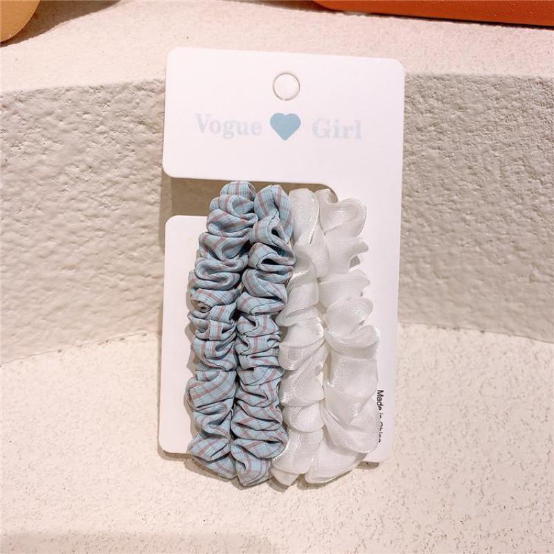 Elástico plisado bandas para el cabello para las niñas accesorios para el pelo Pelo anillo de cuerda de cabeza de pelo de niños herramientas de peinado el pelo con tocado