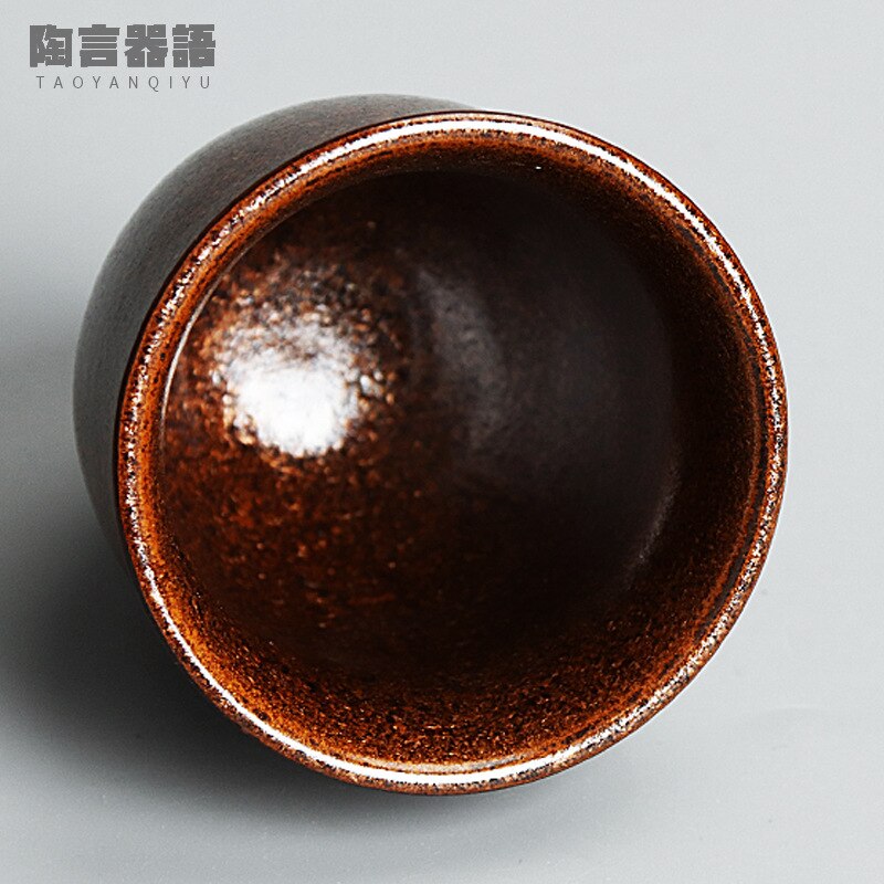100ml Japanese-style kiln becomes coarse pottery tea cup handmade pottery large tall master cup tea cup