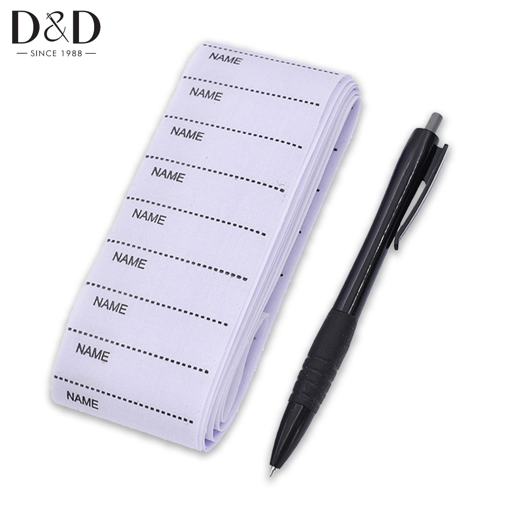 200Pcs Wit Wasbare Ijzer Op Naam Labels Kleding Label Kledingstuk Tags Marker Set Voor Naaien Kleding Accessoires