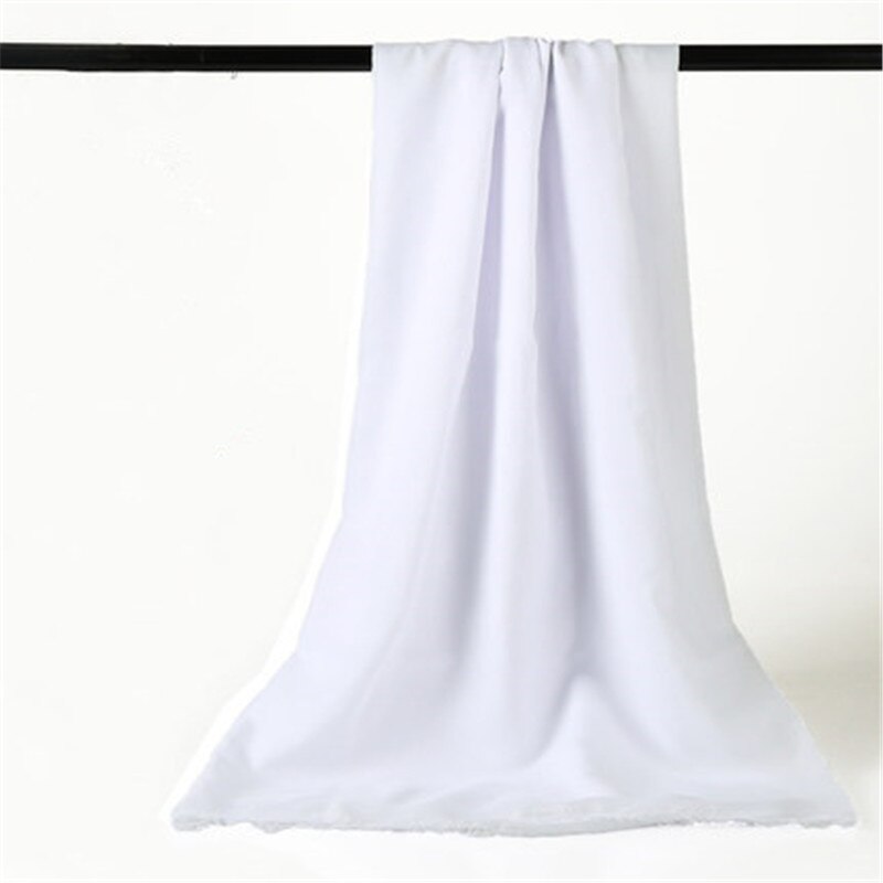 100*150cm sommer chiffon stof stof åndbart trykte stof diy kvinder kjole tøj tilbehør: Hvid