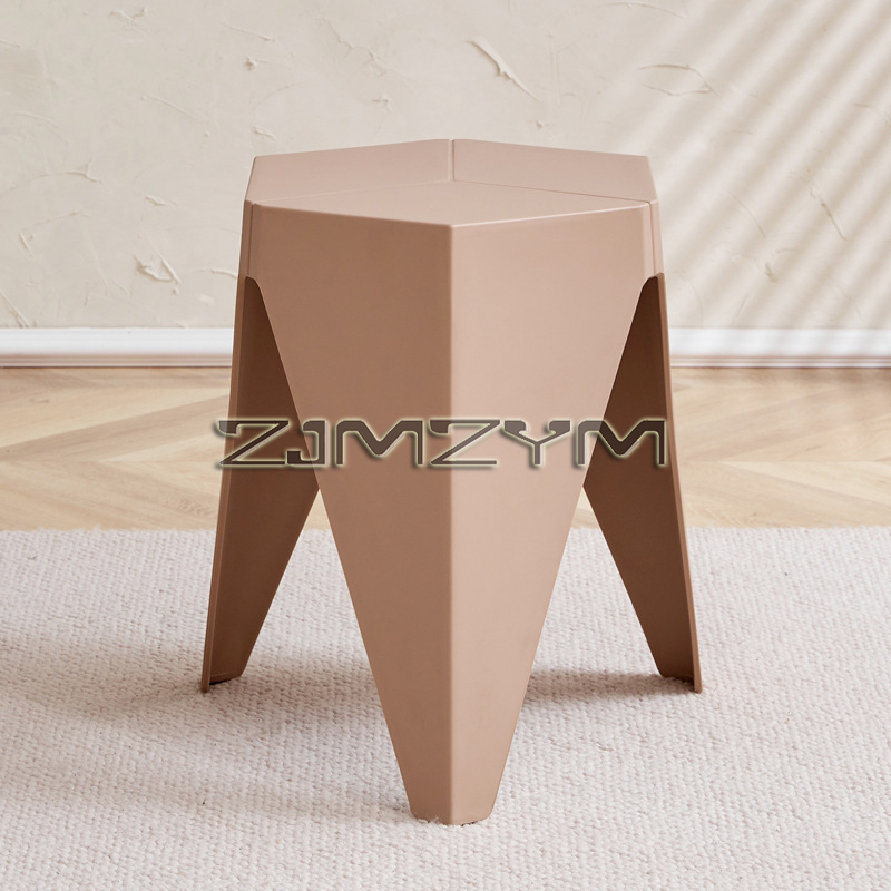 Repose-pieds de banc de remplacement de chaussure de style nordique, optique renforcée, petit tabouret en plastique, tabouret bas d'attente, maison: Chocolat