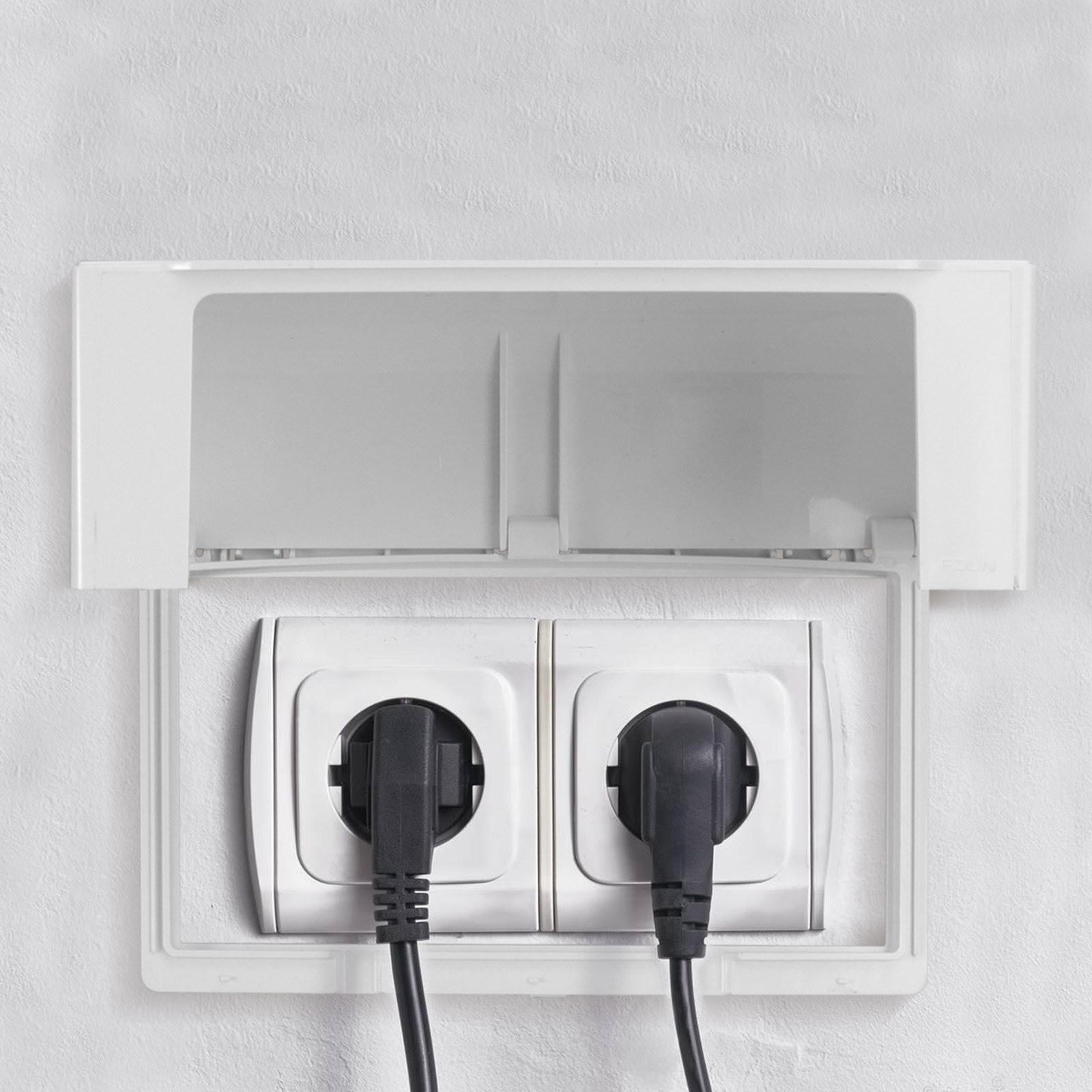 1PC Splash-proof Double-position Socket Cover Adhesive Type Switch Socket Cover