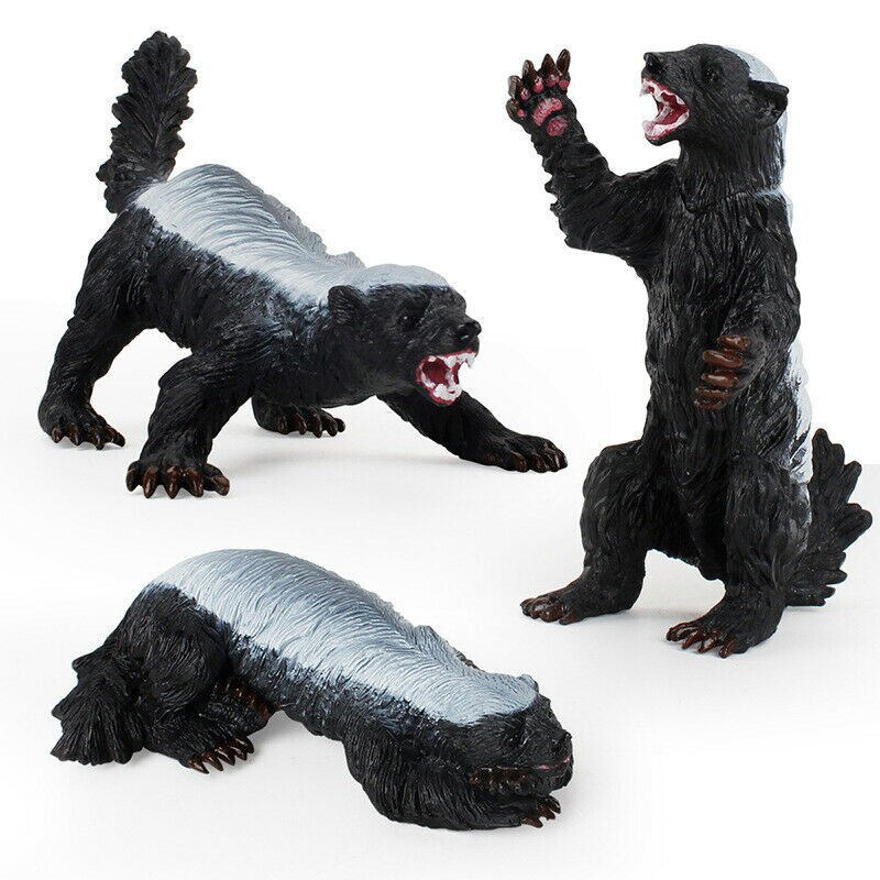 Honey Badger Ratel Figuur Wild Dier Model Speelgoed Mellivora Capensis Simulatie Dieren Model Beeldjes Collectie Voor Kinderen