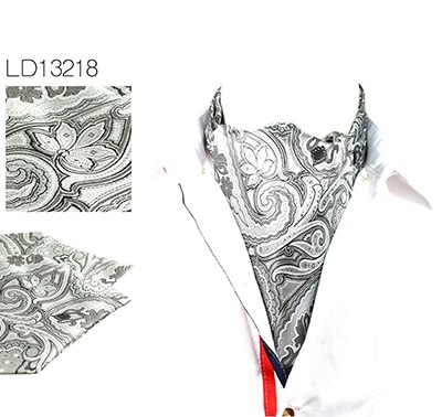 Män vintage prickigt bröllop formell kravat ascot scrunch själv brittisk stil gentleman siden hals slips lyx: Ld13218
